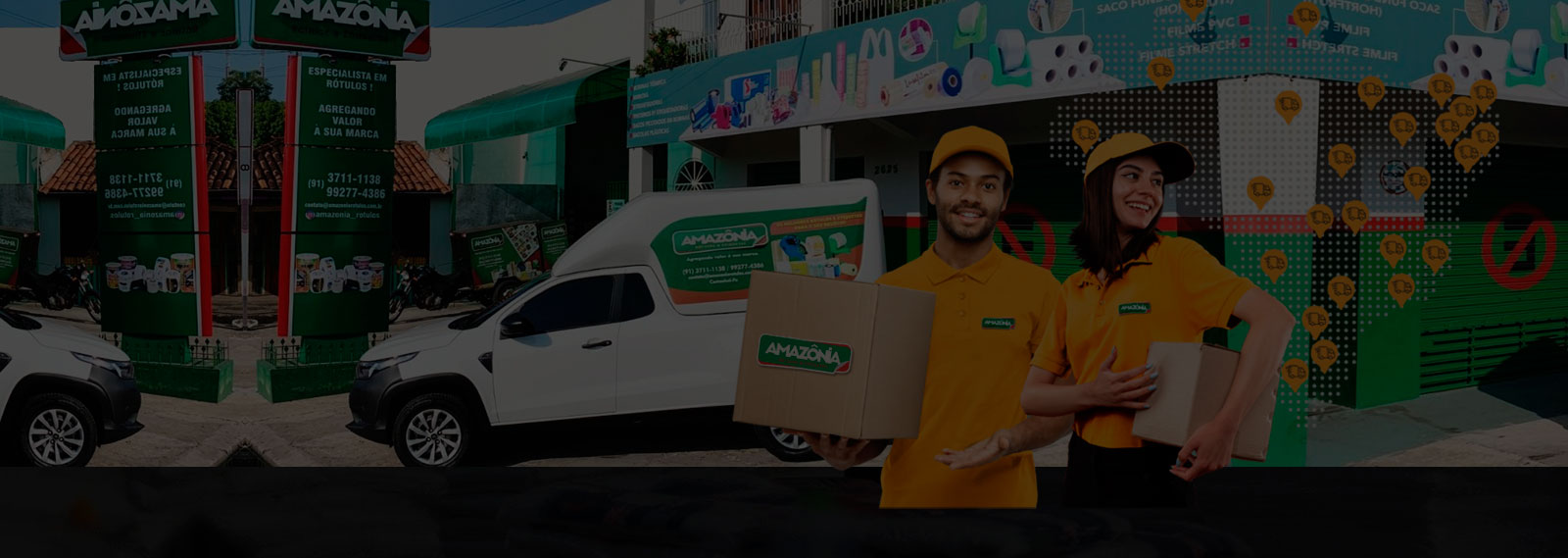 Equipe e estrutura da Amazônia Rótulos e Etiquetas